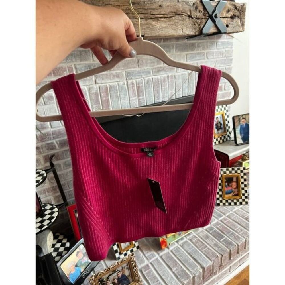 Wild fable pink sweater tank cropped size xxl new
